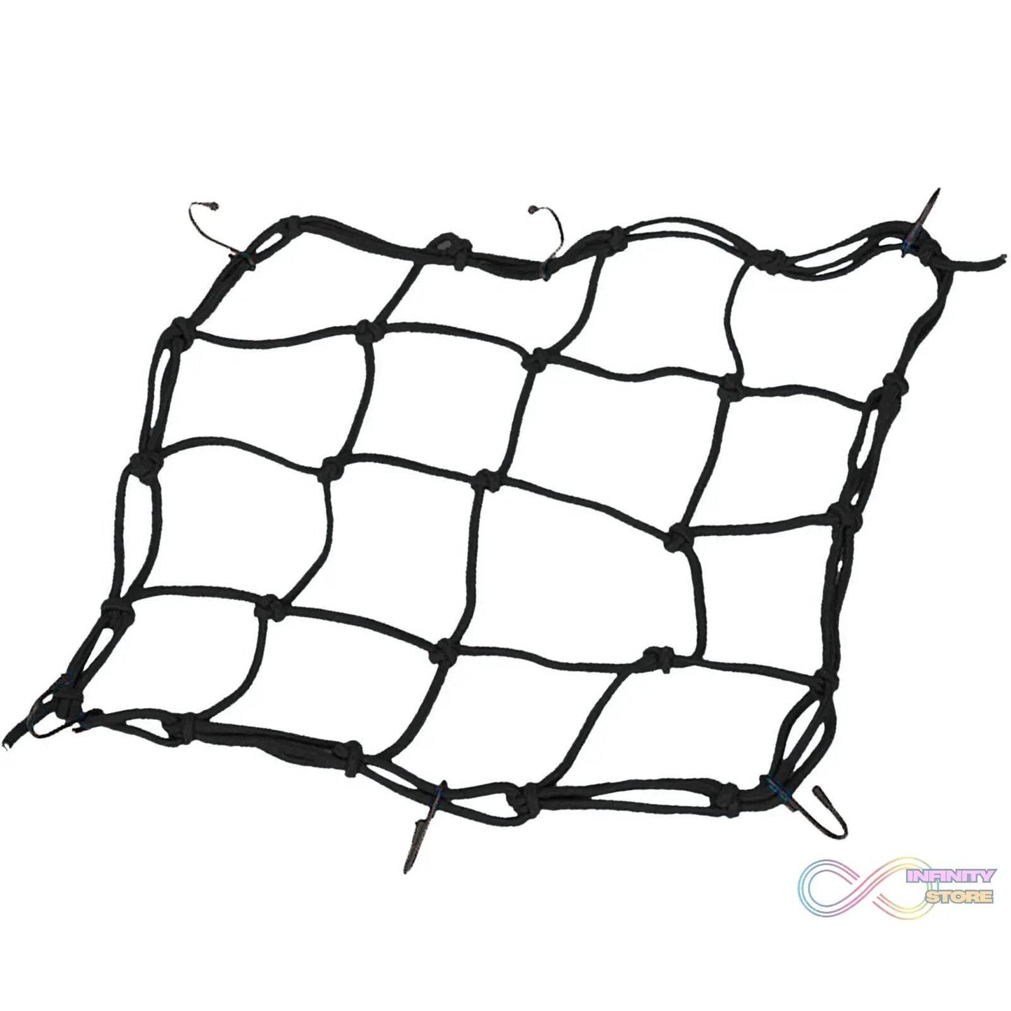 Heavy-Duty Elastic Bungee Cargo Net Mesh Holder - 4 Adjustable Hooks for Motorcycle Tank and Helmet, Octopus Holder for Backpacks and Helmets - infinityexculsivestore.com