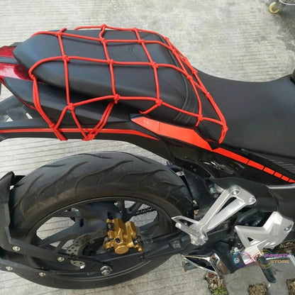 Heavy-Duty Elastic Bungee Cargo Net Mesh Holder - 4 Adjustable Hooks for Motorcycle Tank and Helmet, Octopus Holder for Backpacks and Helmets - infinityexculsivestore.com