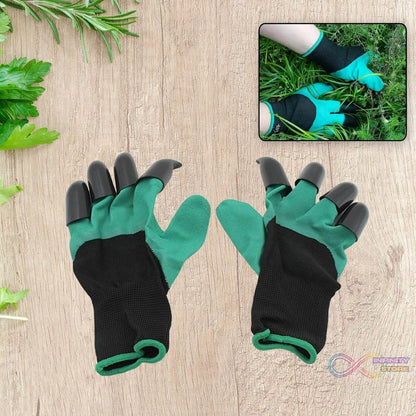 Heavy Duty Garden Gloves with Claws (Washable): 1 Pair (Mix Color) - infinityexculsivestore.com