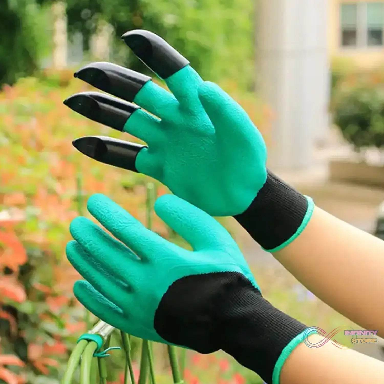Heavy Duty Garden Gloves with Claws (Washable): 1 Pair (Mix Color) - infinityexculsivestore.com