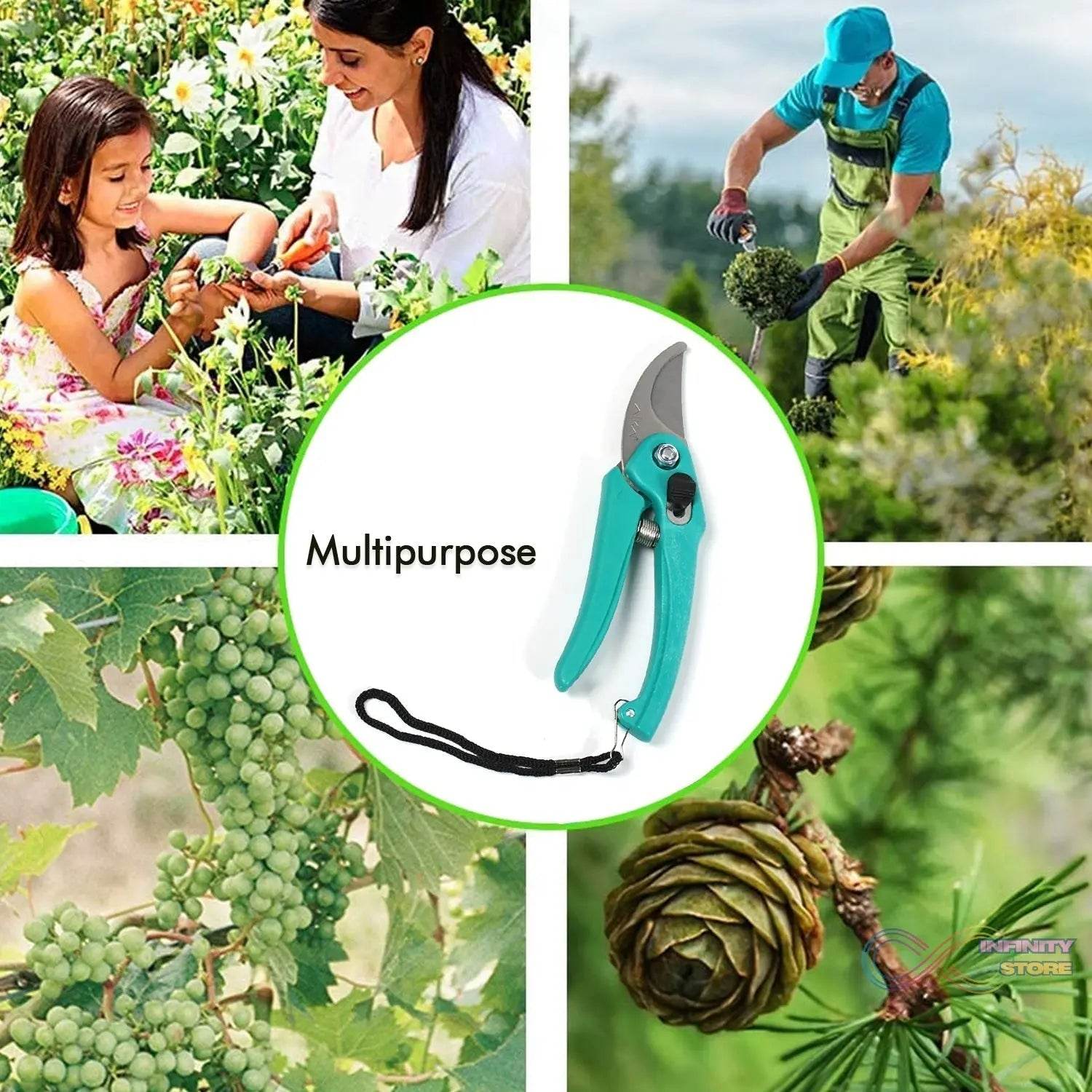 Heavy Duty Gardening Cutter Tool Plant Cutter for Home Garden | Wood Branch Trimmer | Grass Cutting Accessories | Sturdy Stem Scissors - infinityexculsivestore.com