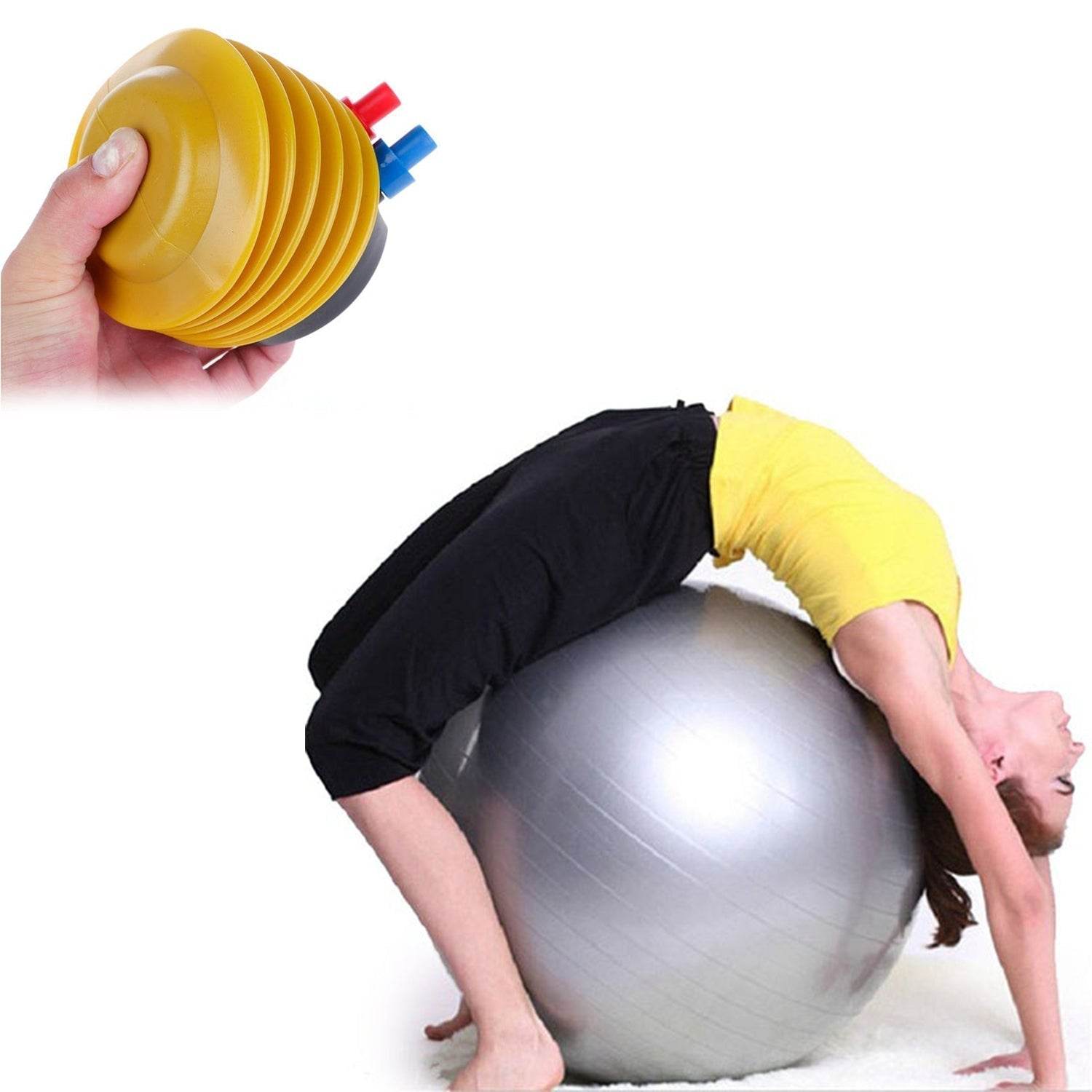 Heavy Duty Gym Ball Non-Slip Stability Ball with Foot Pump for Total Body Fitness - infinityexculsivestore.com