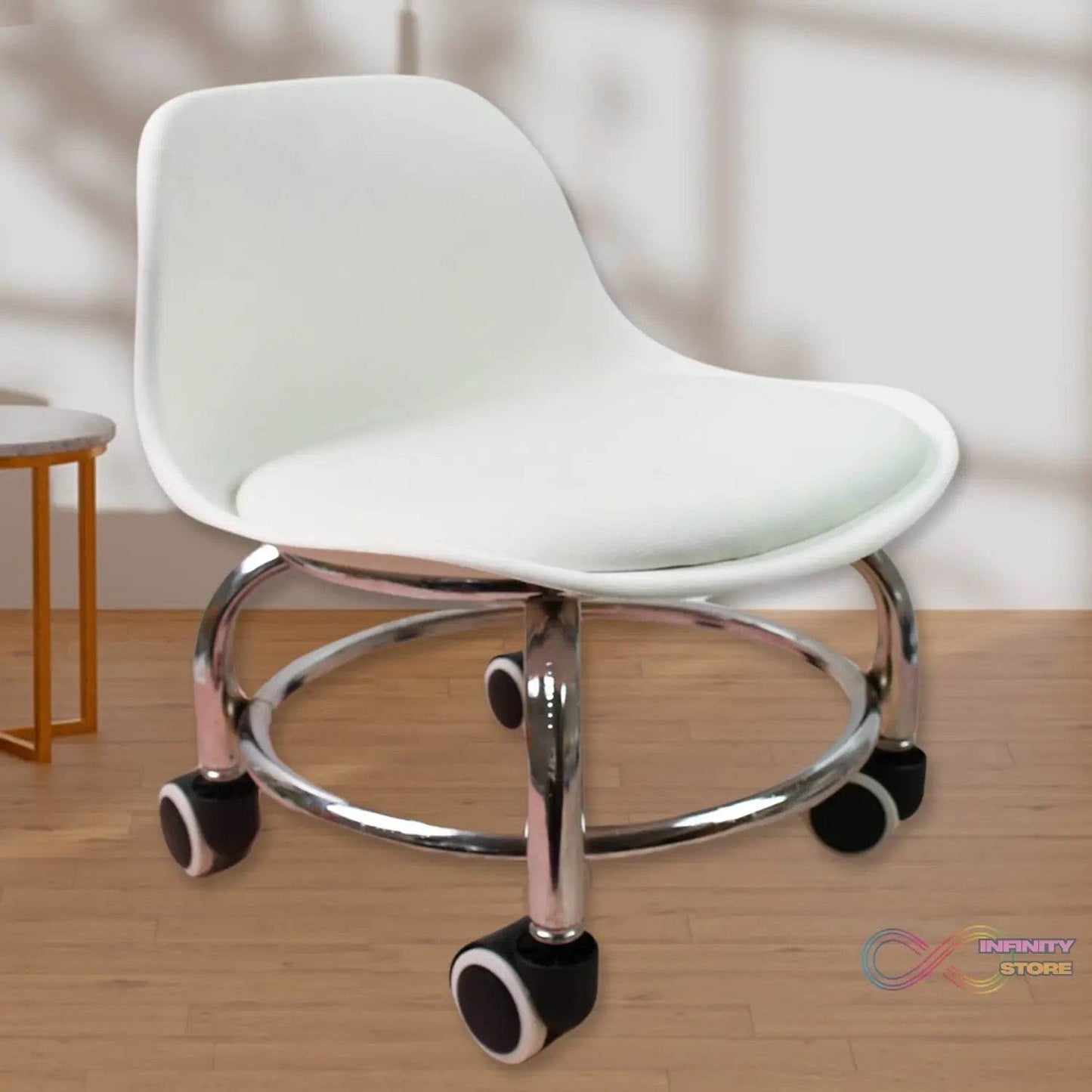 Heavy Duty Round Rolling Stool with Wheels Pedicure Stool (1 pc) - infinityexculsivestore.com