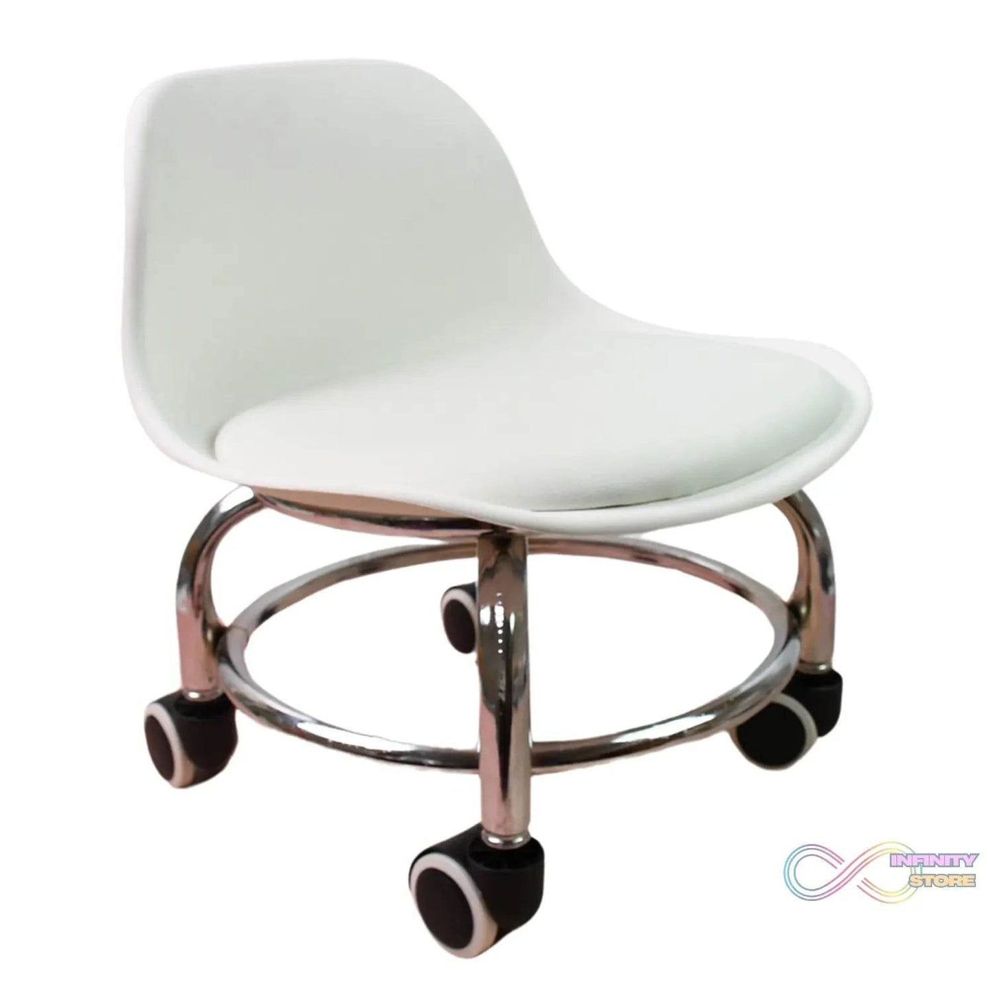 Heavy Duty Round Rolling Stool with Wheels Pedicure Stool (1 pc) - infinityexculsivestore.com