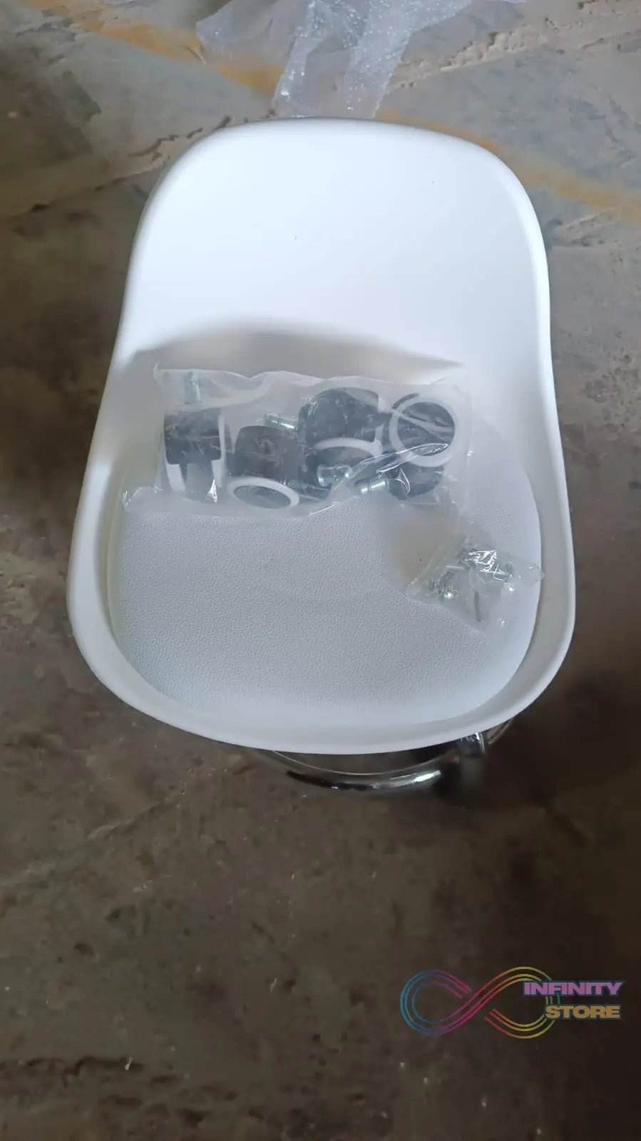 Heavy Duty Round Rolling Stool with Wheels Pedicure Stool (1 pc) - infinityexculsivestore.com