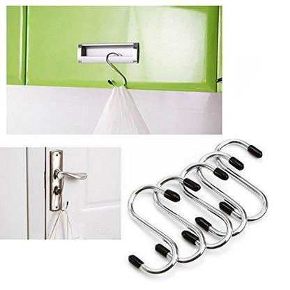 Heavy Duty S-Shaped Stainless Steel Hanging Hooks - 5 pcs - infinityexculsivestore.com
