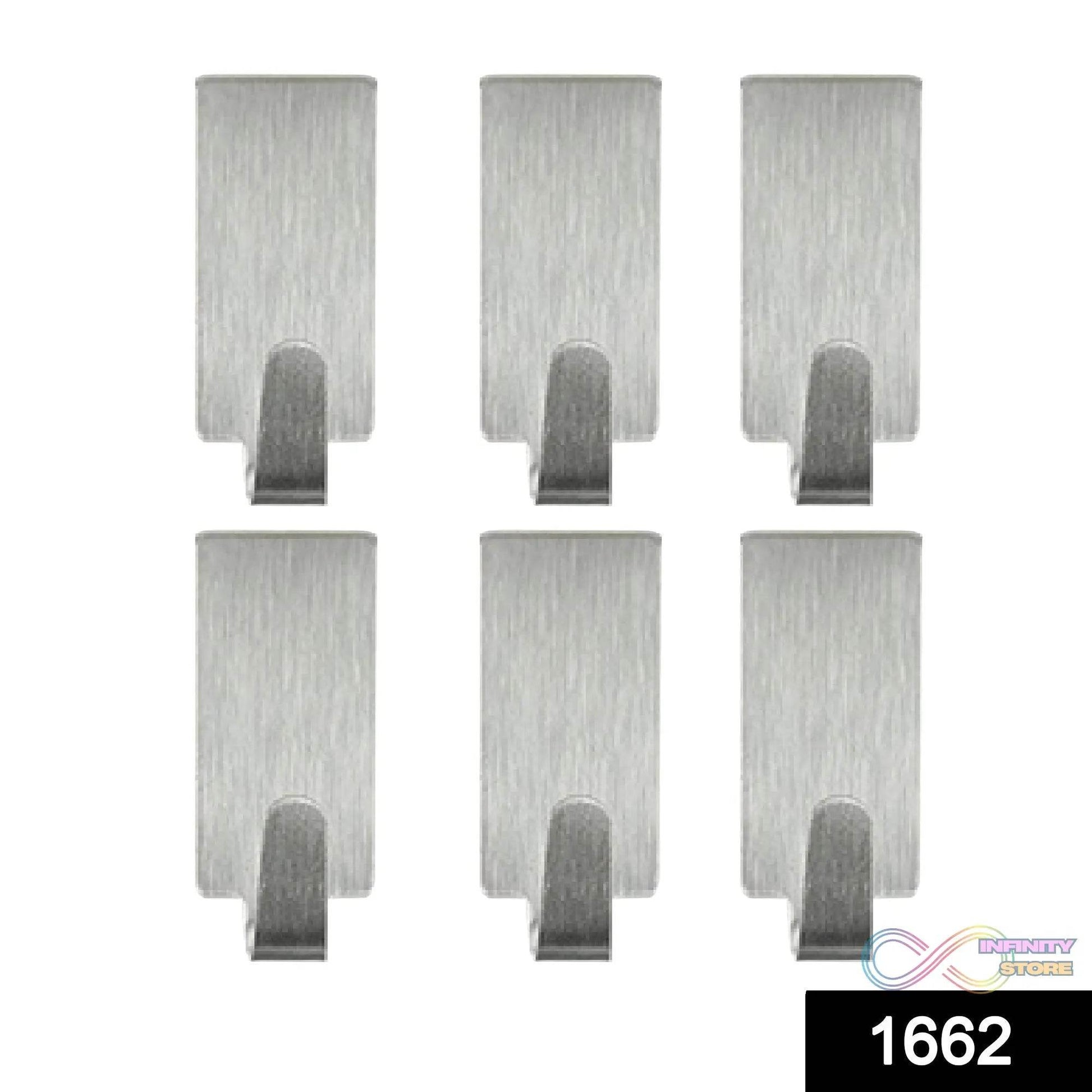 Heavy Duty Self Adhesive Hook Sticky (Pack of 6) - infinityexculsivestore.com