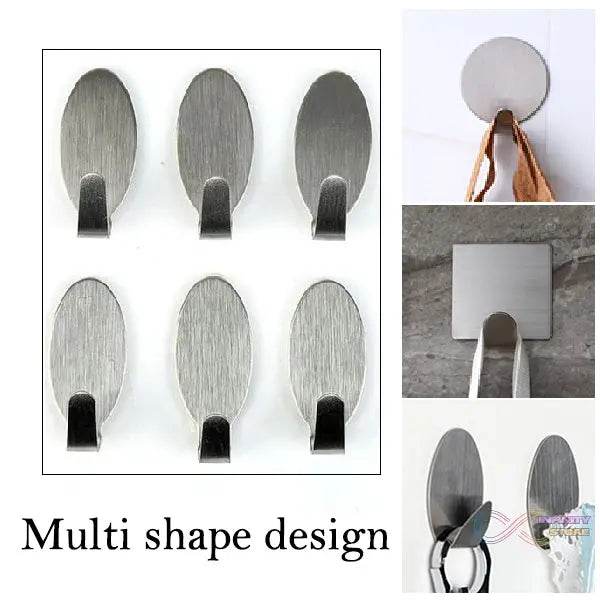 Heavy Duty Self Adhesive Hook Sticky (Pack of 6) - infinityexculsivestore.com