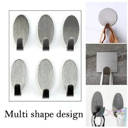 Heavy Duty Self Adhesive Hook Sticky (Pack of 6) - infinityexculsivestore.com