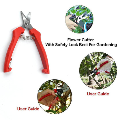 Heavy Duty Stainless Steel Cutter, Non‑slip Trimming Scissors Durable Not Easy To Wear for Gardening Pruning Of Fruit Trees Flowers and Plants (With Plastic Packing) - infinityexculsivestore.com