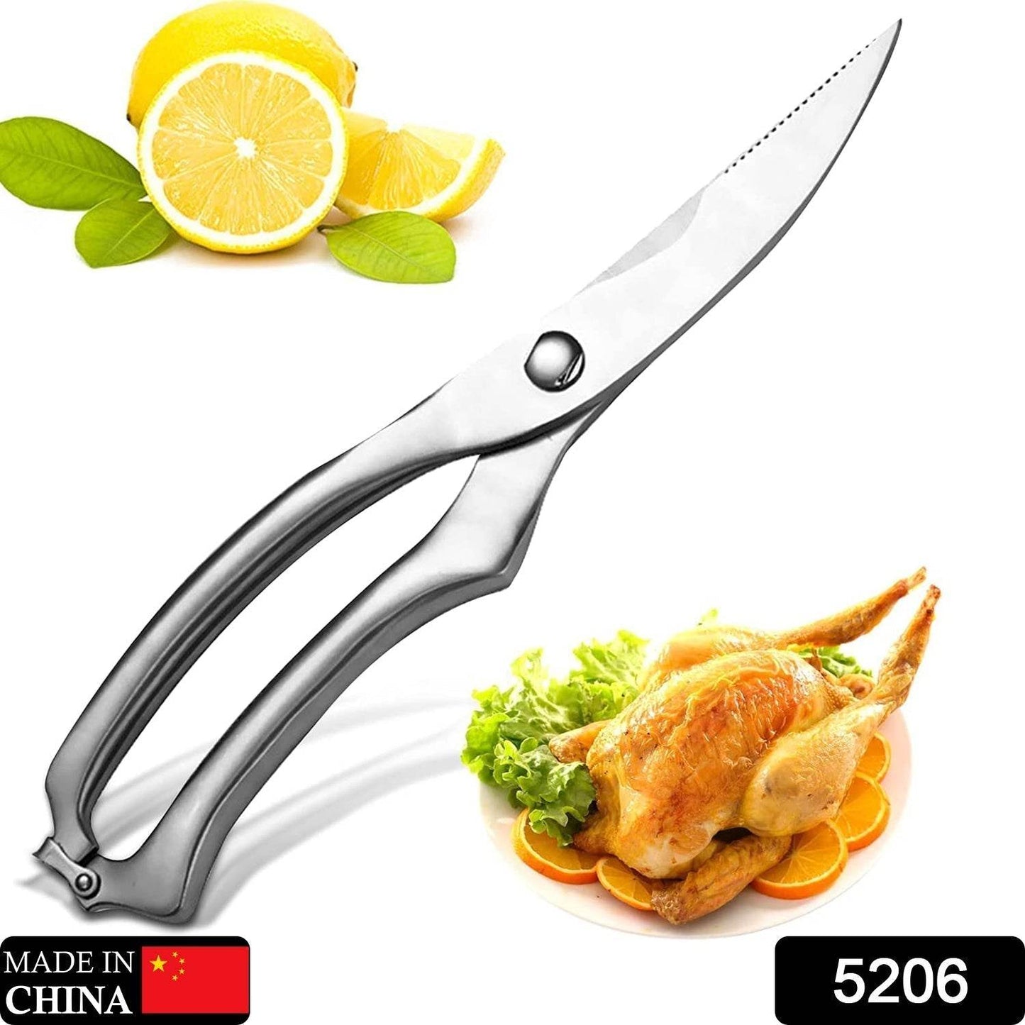 Heavy Duty Stainless Steel Poultry Shears, Premium Ultra Sharp Spring-Loaded Kitchen - infinityexculsivestore.com
