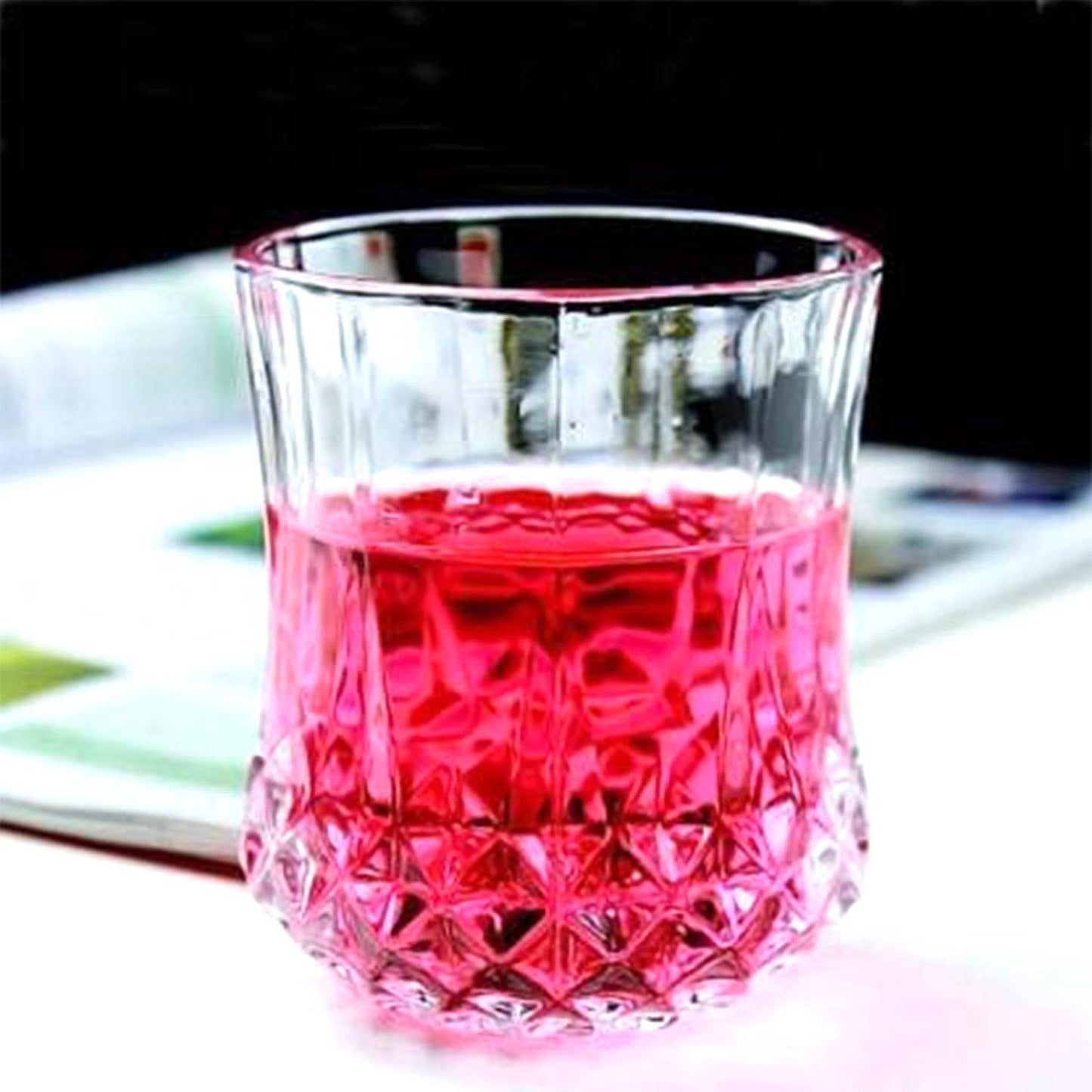 Heavy unbreakable Stylish look fully Transparent Glasses Set 250 ml (6pcs) - infinityexculsivestore.com