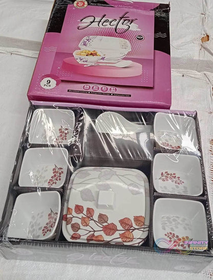 Hector High Quality Dinning Dinner / Pudding Set (9 Pcs set) - infinityexculsivestore.com