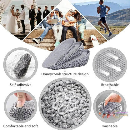 Height Increase Silicone Insoles Heel, Shoe Pads (12×7 Cm / 1 Pair) - infinityexculsivestore.com