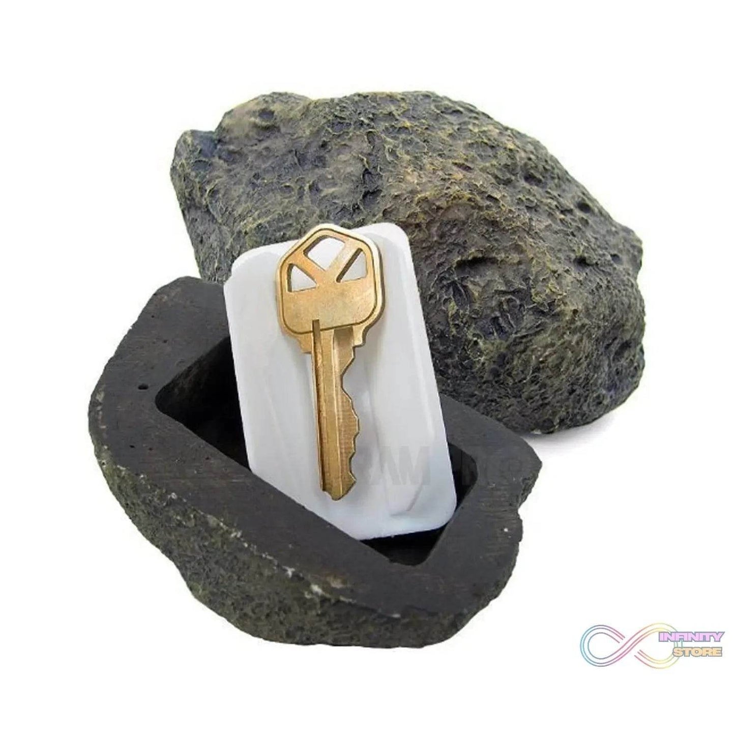 Hide a Key Outside Rock Looks Like a Real Rock - Weatherproof Rock Key Perfect for Emergencies - Fake Rock Key Hider Outside Decorative (1 Pc) - infinityexculsivestore.com