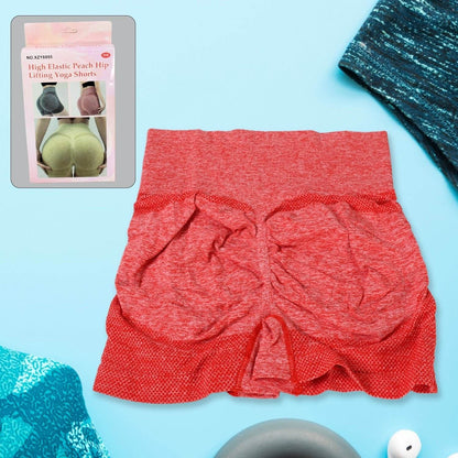 High Elastic Peach hip Lifting Yoga Shorts Women's Running Sports High Fitness Athletic Waist Yoga Workout Yoga Pants / Shorts Elastic Dress Soft Yoga Pants / Shorts - infinityexculsivestore.com