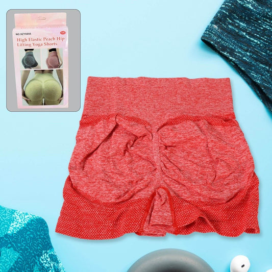 High Elastic Peach hip Lifting Yoga Shorts Women's Running Sports High Fitness Athletic Waist Yoga Workout Yoga Pants / Shorts Elastic Dress Soft Yoga Pants / Shorts - infinityexculsivestore.com