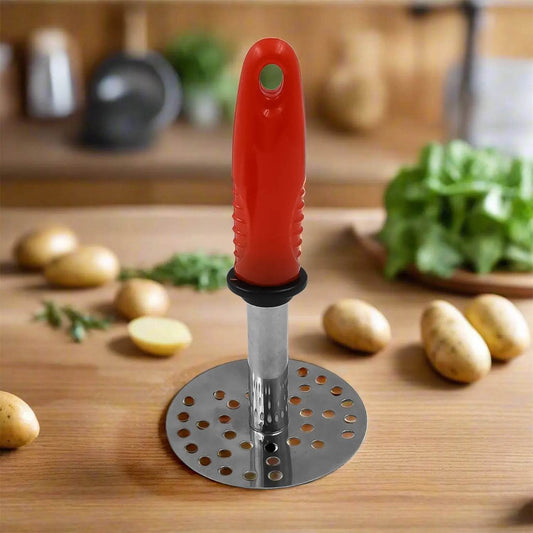 High Grade Stainless Steel Potato Masher Paubhaji / Pav Bhaji Masher with Plastic handle (1 Pc) - infinityexculsivestore.com