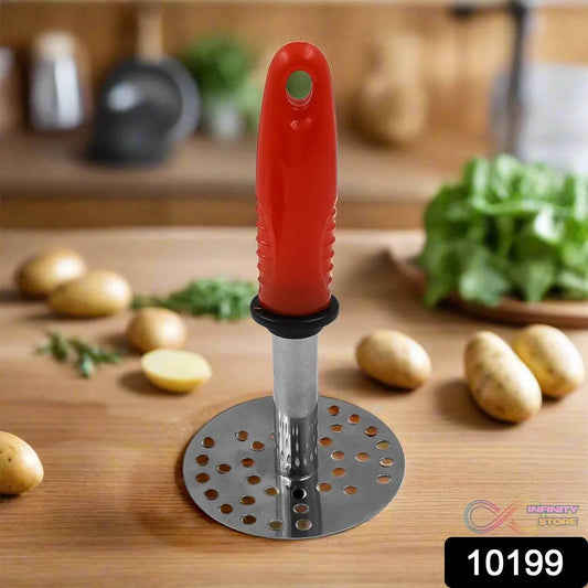 High Grade Stainless Steel Potato Masher Paubhaji / Pav Bhaji Masher with Plastic handle (1 Pc) - infinityexculsivestore.com