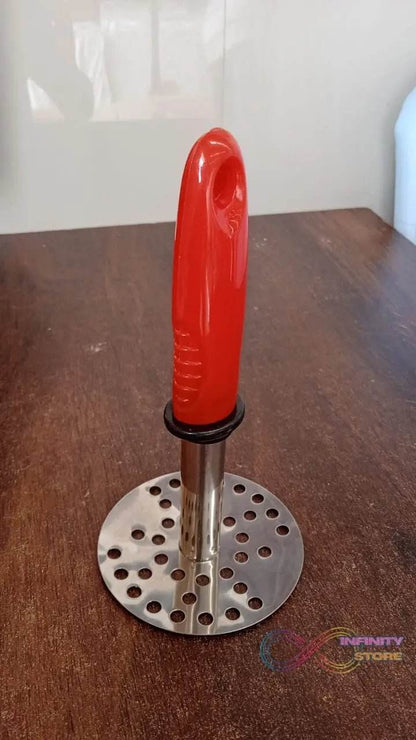 High Grade Stainless Steel Potato Masher Paubhaji / Pav Bhaji Masher with Plastic handle (1 Pc) - infinityexculsivestore.com