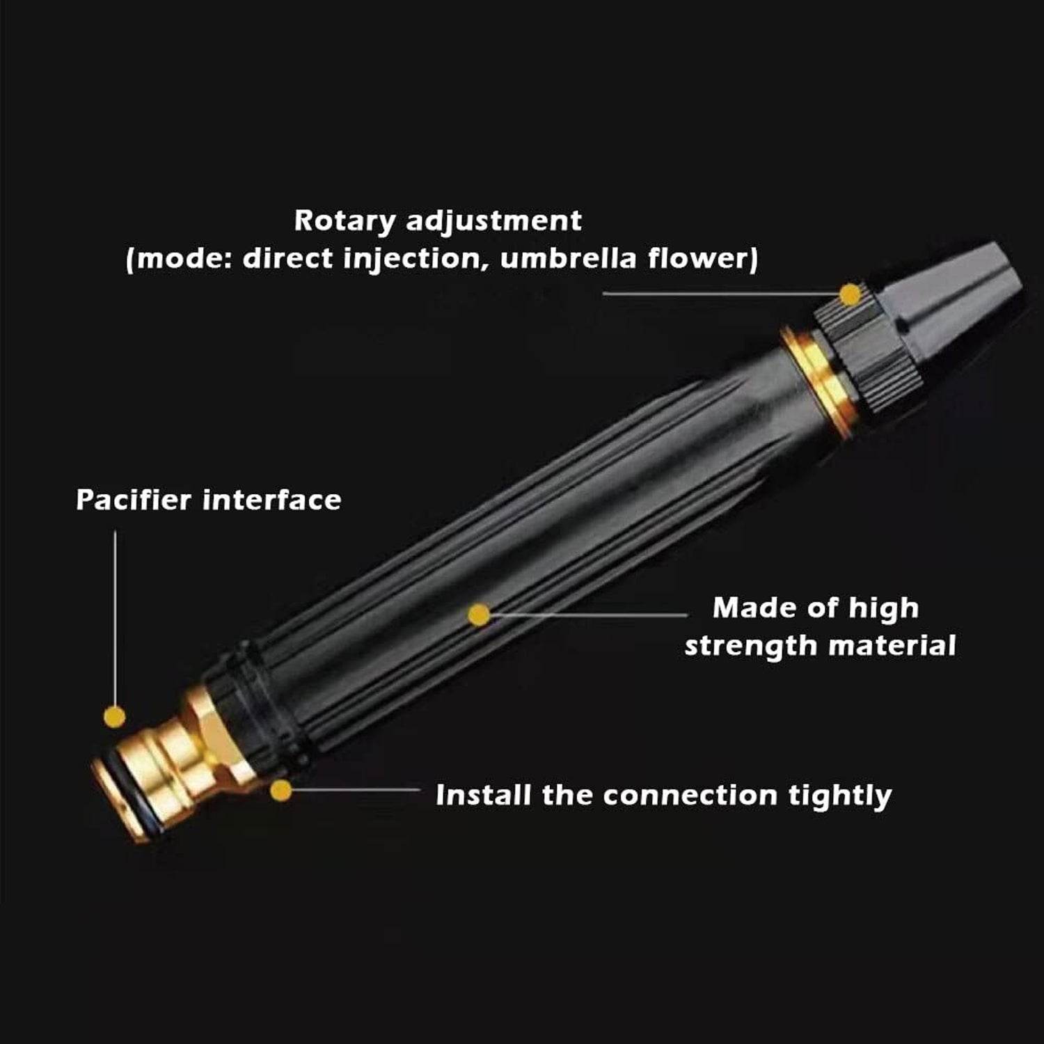 High Pressure Water Gun Nozzle Car Wash Water Gun Nozzle Alloy Garden Nozzle Spray Gun - infinityexculsivestore.com
