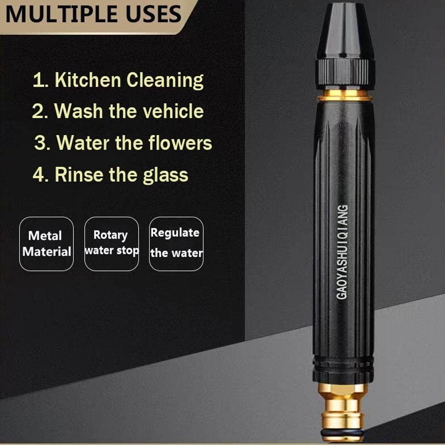 High Pressure Water Gun Nozzle Car Wash Water Gun Nozzle Alloy Garden Nozzle Spray Gun - infinityexculsivestore.com
