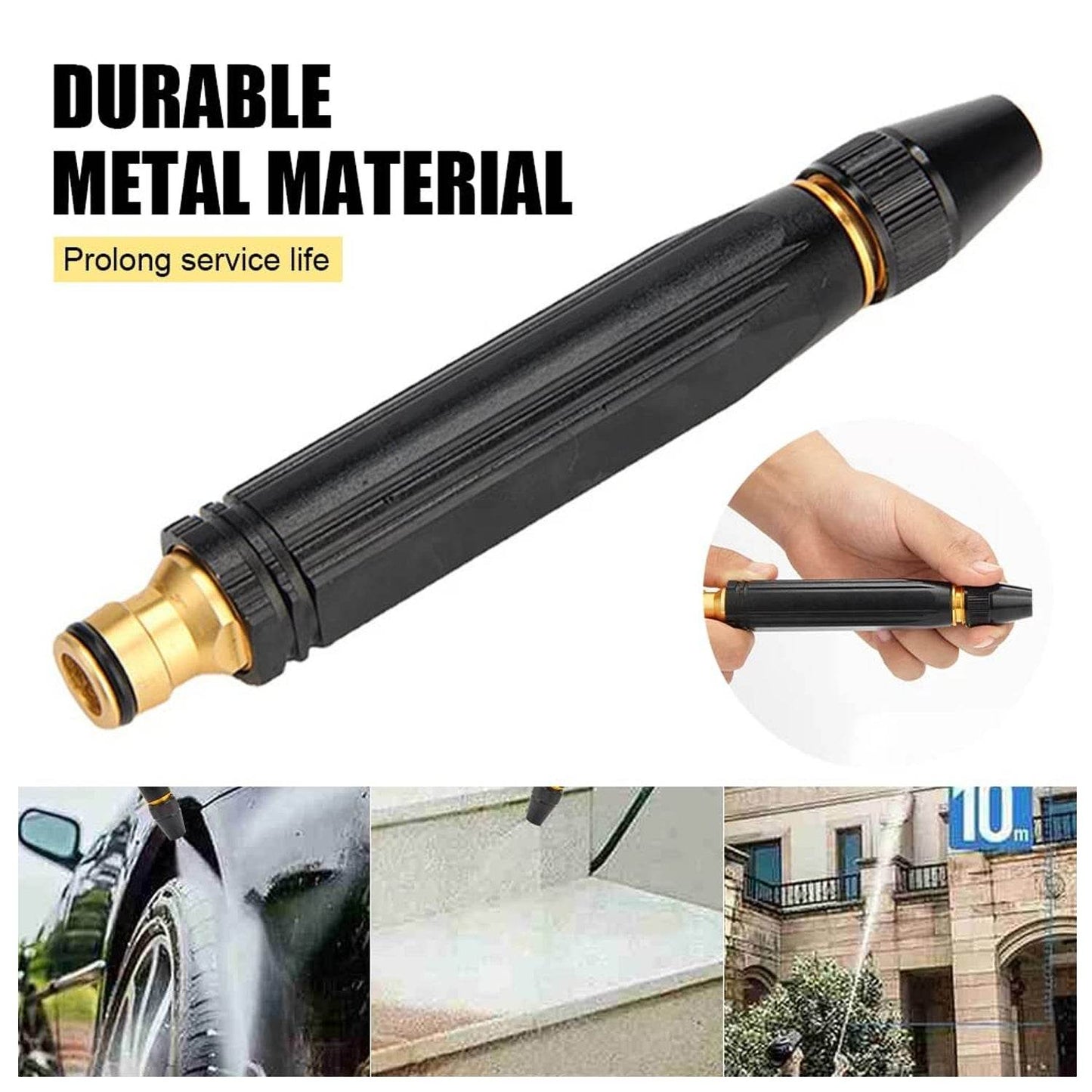 High Pressure Water Gun Nozzle Car Wash Water Gun Nozzle Alloy Garden Nozzle Spray Gun - infinityexculsivestore.com