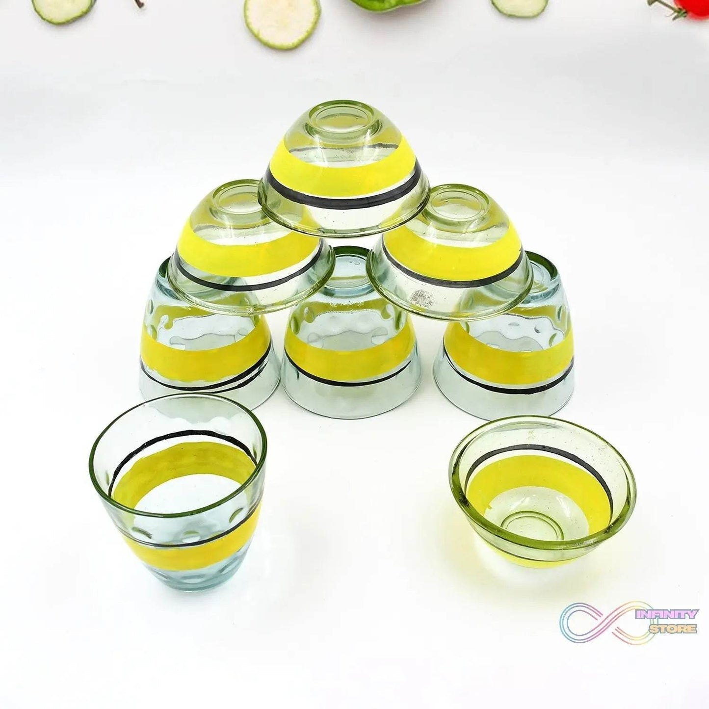 High Quality 4 Pc Glass & 4Pc Bowl Set, perfect choice For kitchen - infinityexculsivestore.com