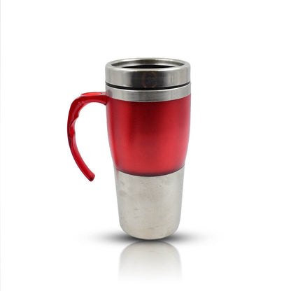 High Quality Stainless Steel Vacuum Glass Insulated Glass Coffee Cups Double Walled Travel Mug, Car Coffee Mug (With Lid & Handle / 1 Pc) - infinityexculsivestore.com
