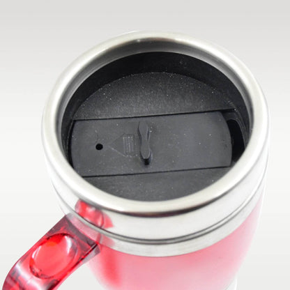 High Quality Stainless Steel Vacuum Glass Insulated Glass Coffee Cups Double Walled Travel Mug, Car Coffee Mug (With Lid & Handle / 1 Pc) - infinityexculsivestore.com