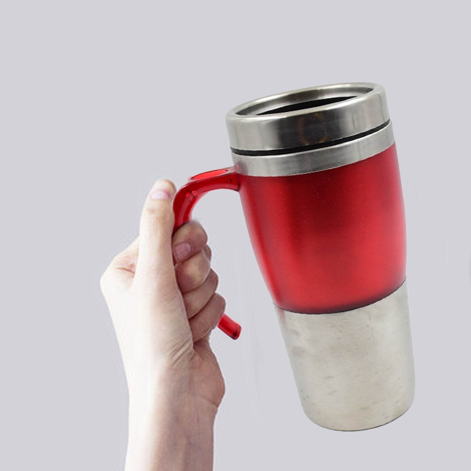 High Quality Stainless Steel Vacuum Glass Insulated Glass Coffee Cups Double Walled Travel Mug, Car Coffee Mug (With Lid & Handle / 1 Pc) - infinityexculsivestore.com