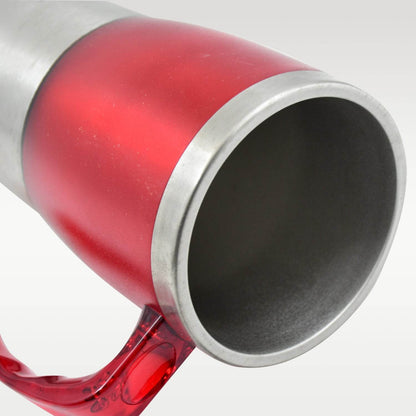 High Quality Stainless Steel Vacuum Glass Insulated Glass Coffee Cups Double Walled Travel Mug, Car Coffee Mug (With Lid & Handle / 1 Pc) - infinityexculsivestore.com