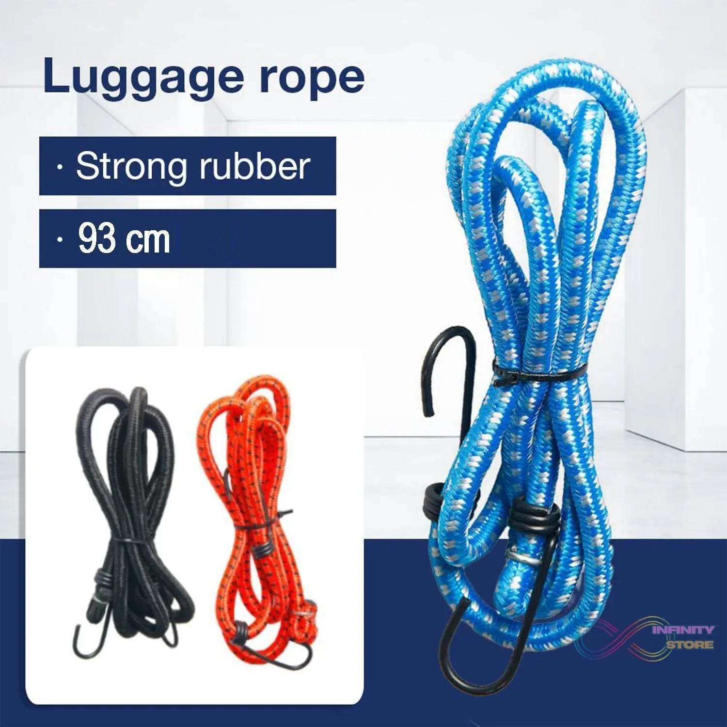 High Strength Elastic Bungee, Shock Cord Cables, Luggage Tying Rope with Hooks - infinityexculsivestore.com