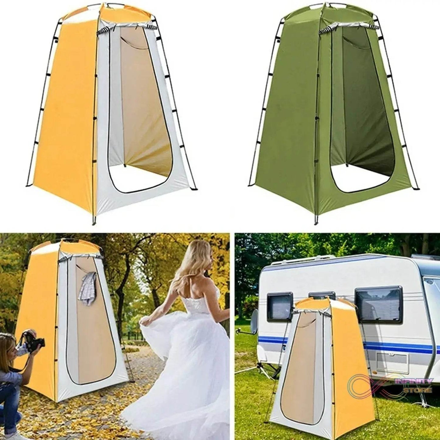 Hiking Privacy Tent – Instant Portable Outdoor Shower Tent (1 Pc) - infinityexculsivestore.com