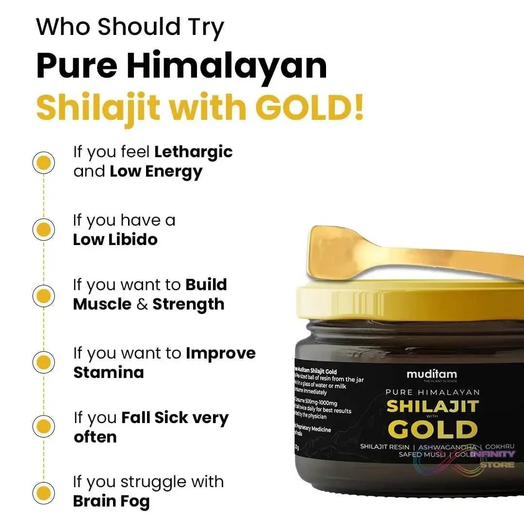 Himalayan Shilajit Gold Resin – 20g | Helps improve Stamina | Contains Gold - infinityexculsivestore.com