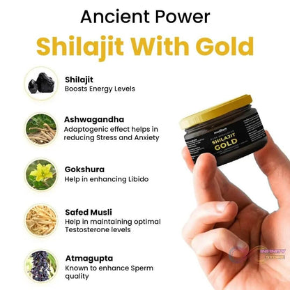 Himalayan Shilajit Gold Resin – 20g | Helps improve Stamina | Contains Gold - infinityexculsivestore.com