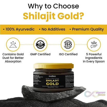 Himalayan Shilajit Gold Resin – 20g | Helps improve Stamina | Contains Gold - infinityexculsivestore.com