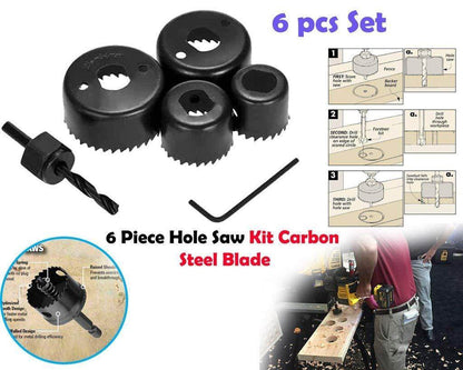 Hole Saw Set Drill Bit set 32mm ,38mm ,44mm ,54mm (6 pcs) - infinityexculsivestore.com