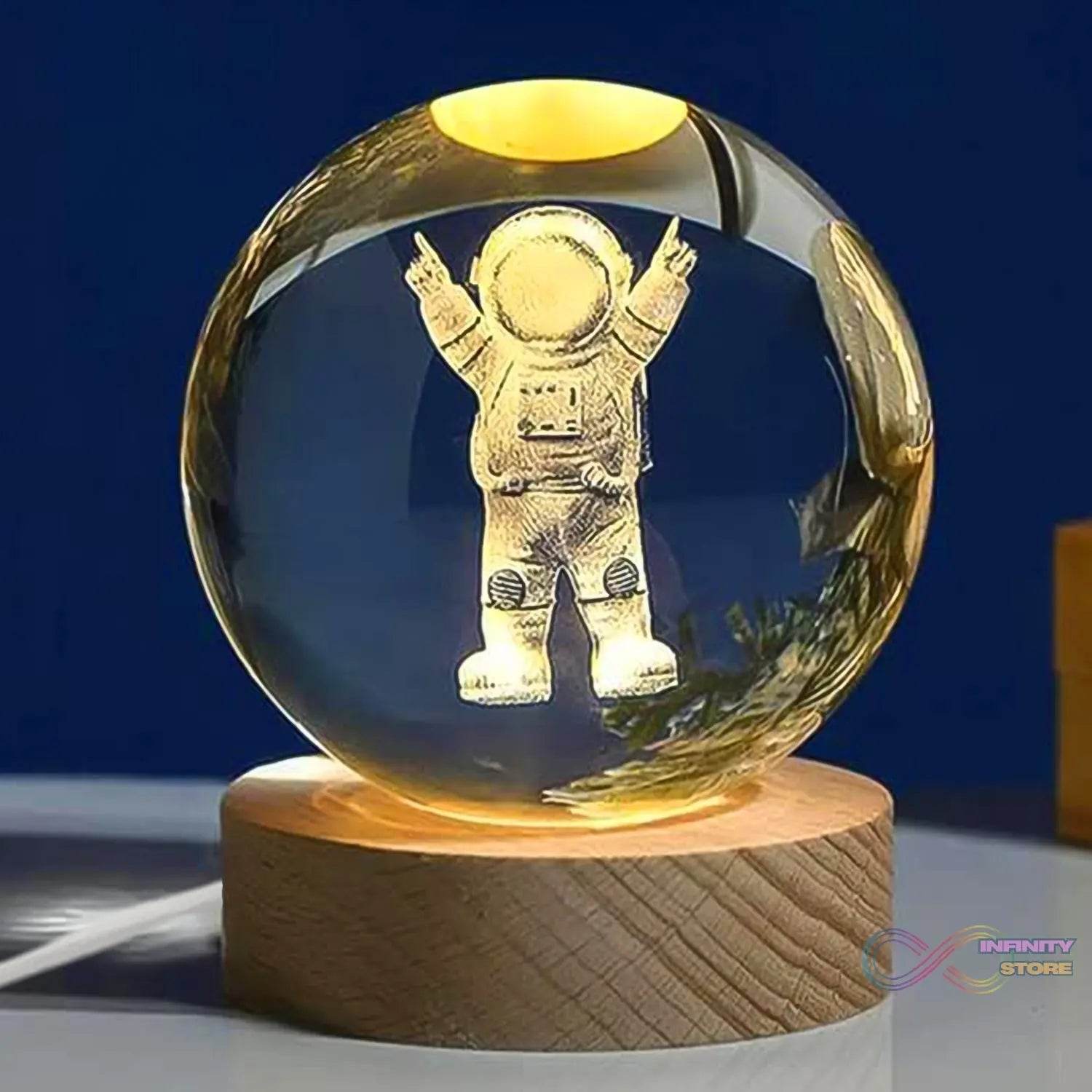 Home Decoration 3D Crystal Ball lamps With Base (1 Pc) - infinityexculsivestore.com