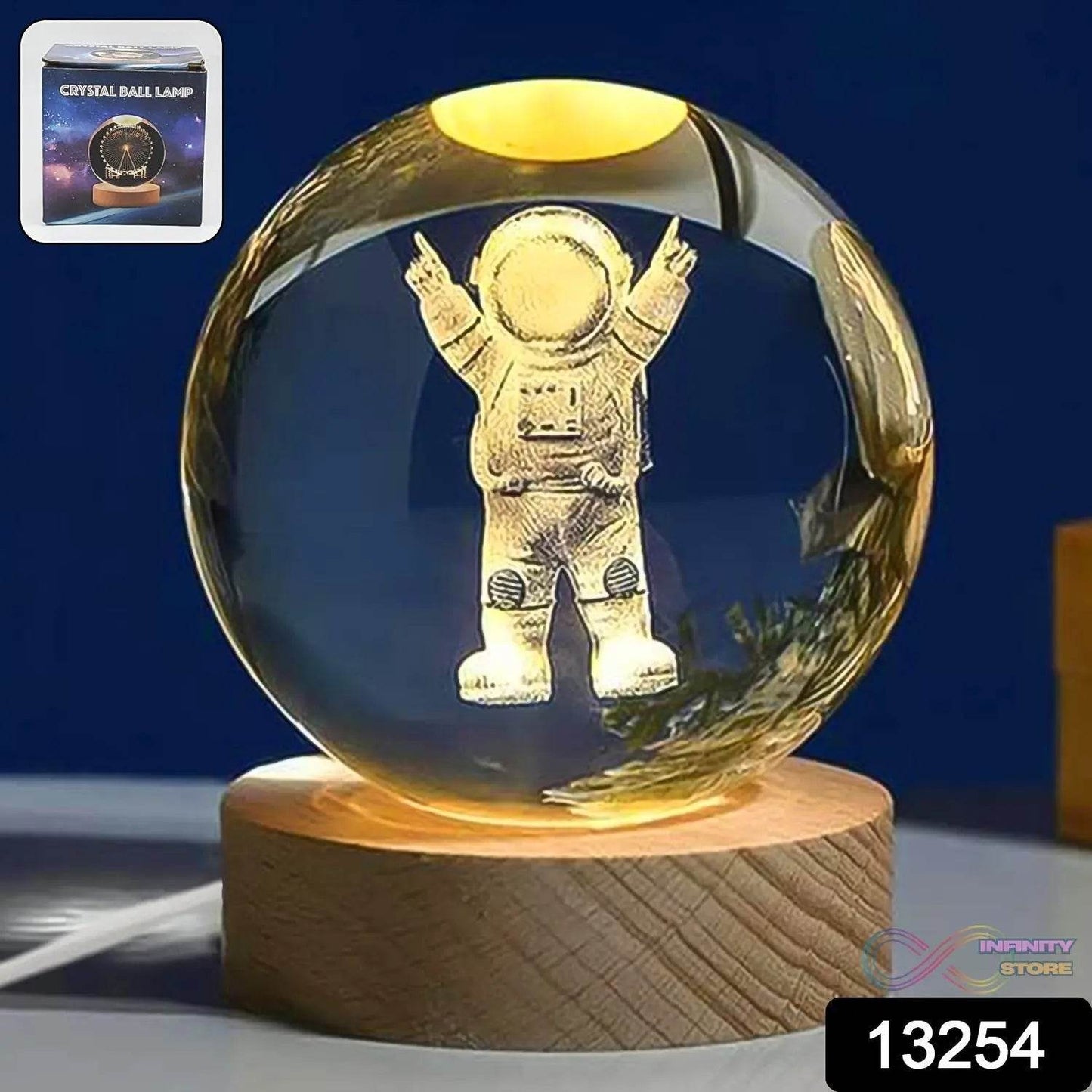 Home Decoration 3D Crystal Ball lamps With Base (1 Pc) - infinityexculsivestore.com