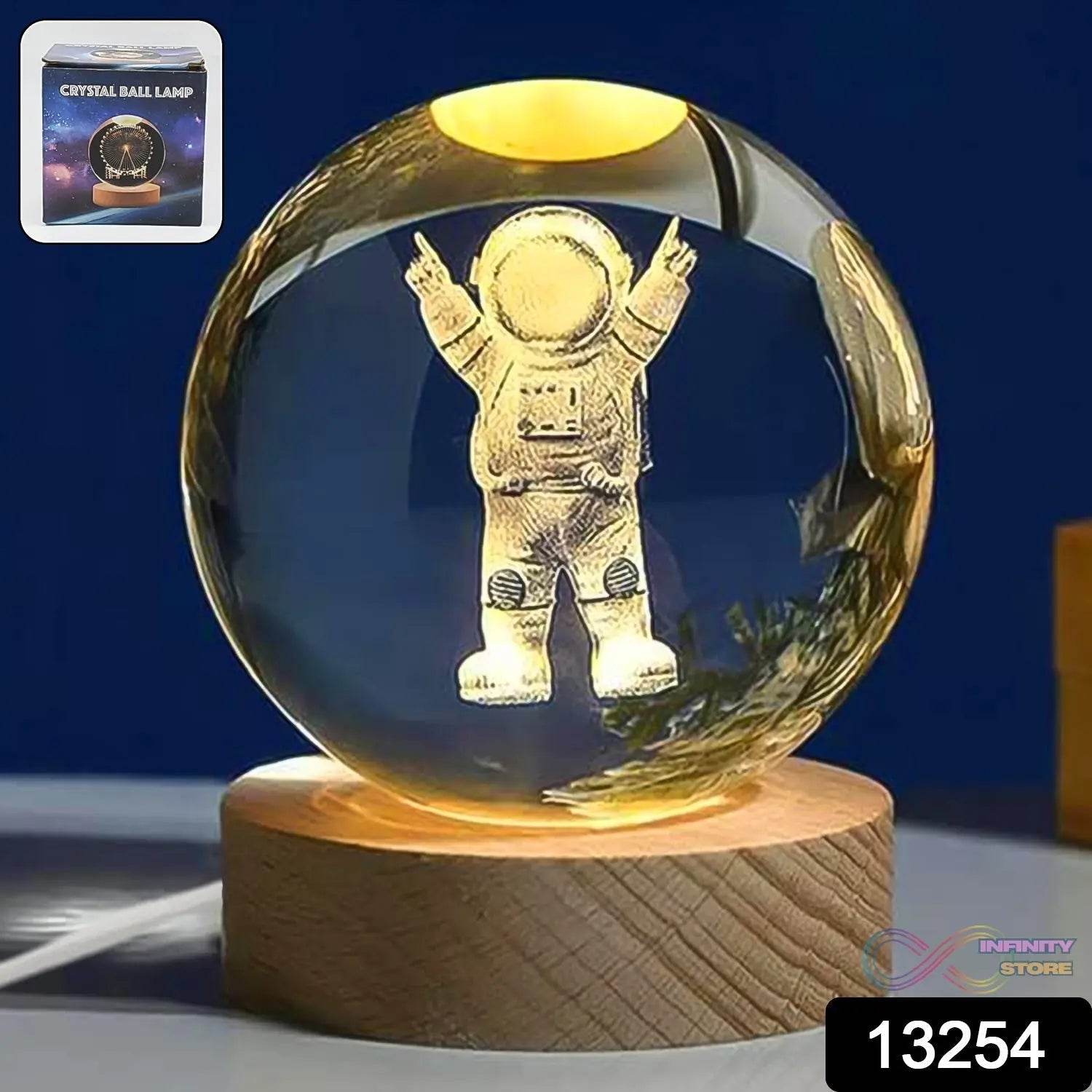 Home Decoration 3D Crystal Ball lamps With Base (1 Pc) - infinityexculsivestore.com