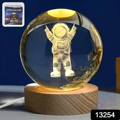 Home Decoration 3D Crystal Ball lamps With Base (1 Pc) - infinityexculsivestore.com