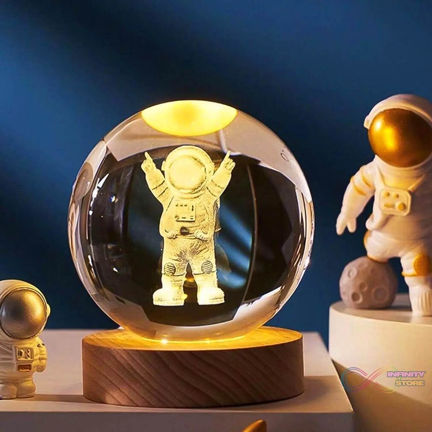 Home Decoration 3D Crystal Ball lamps With Base (1 Pc) - infinityexculsivestore.com