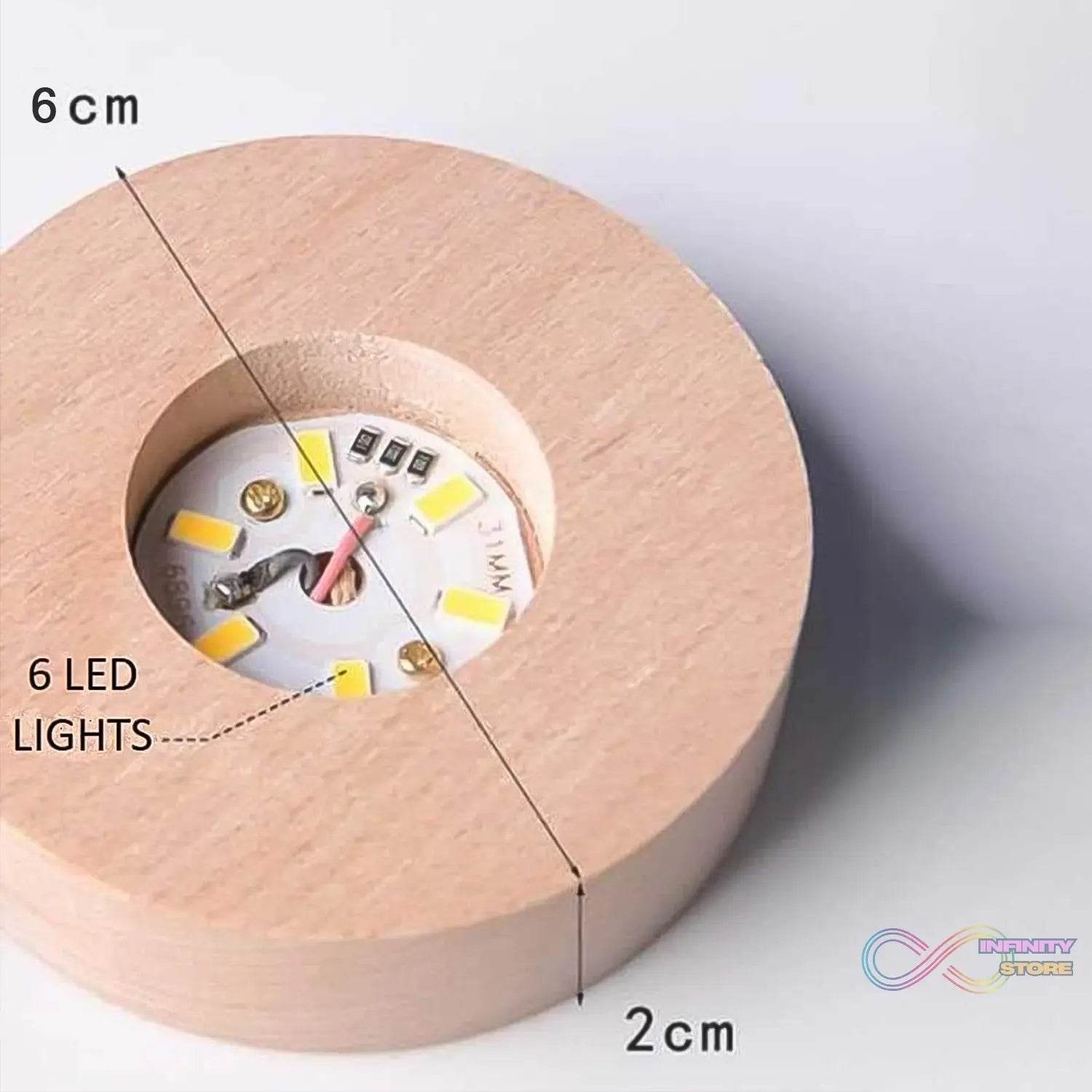 Home Decoration 3D Crystal Ball lamps With Base (1 Pc) - infinityexculsivestore.com