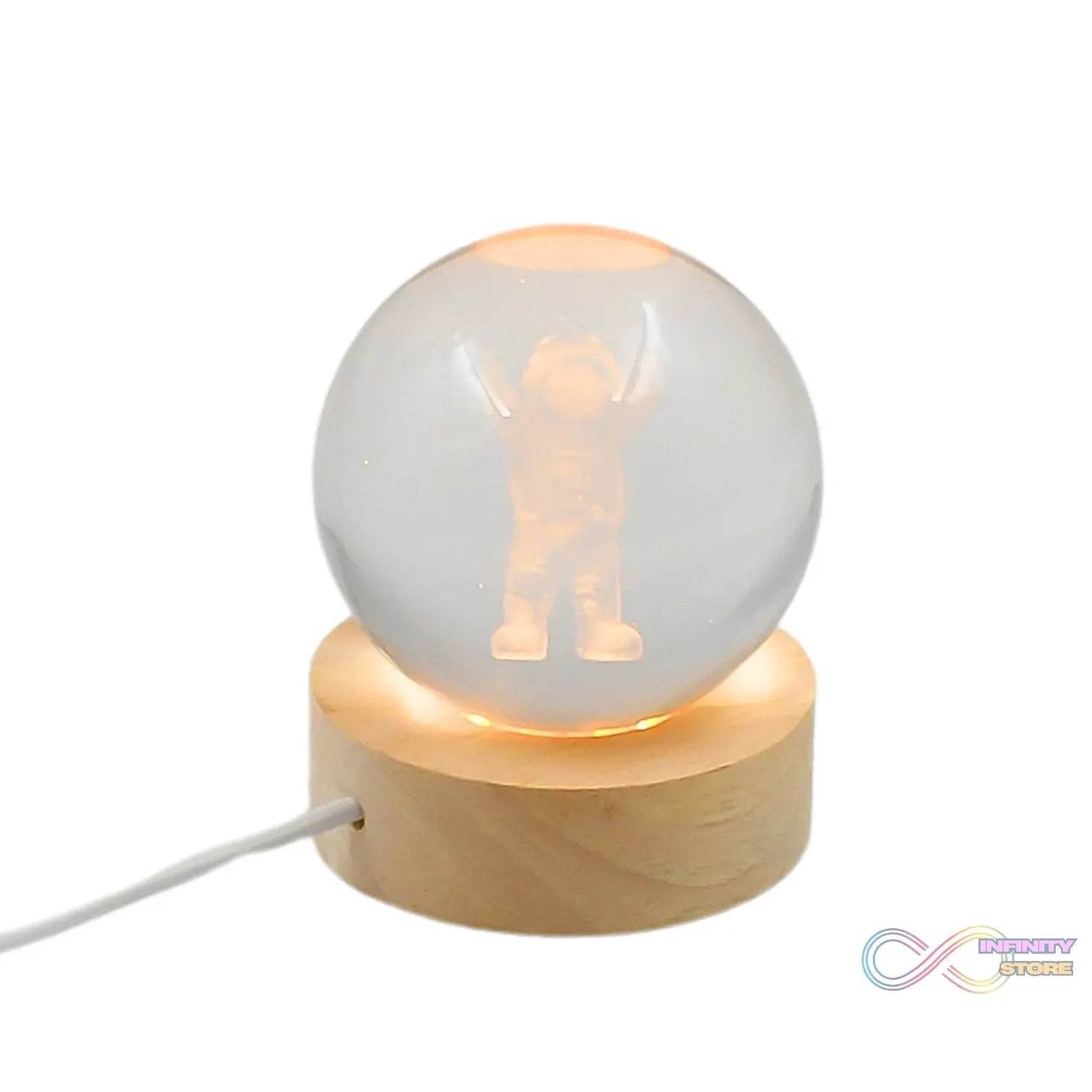 Home Decoration 3D Crystal Ball lamps With Base (1 Pc) - infinityexculsivestore.com