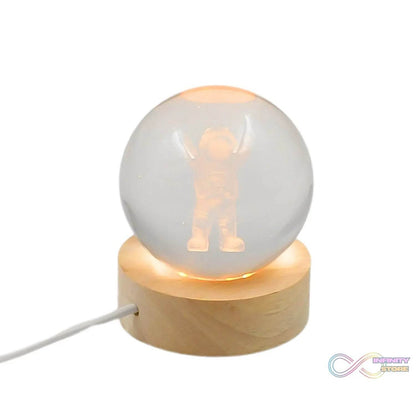 Home Decoration 3D Crystal Ball lamps With Base (1 Pc) - infinityexculsivestore.com