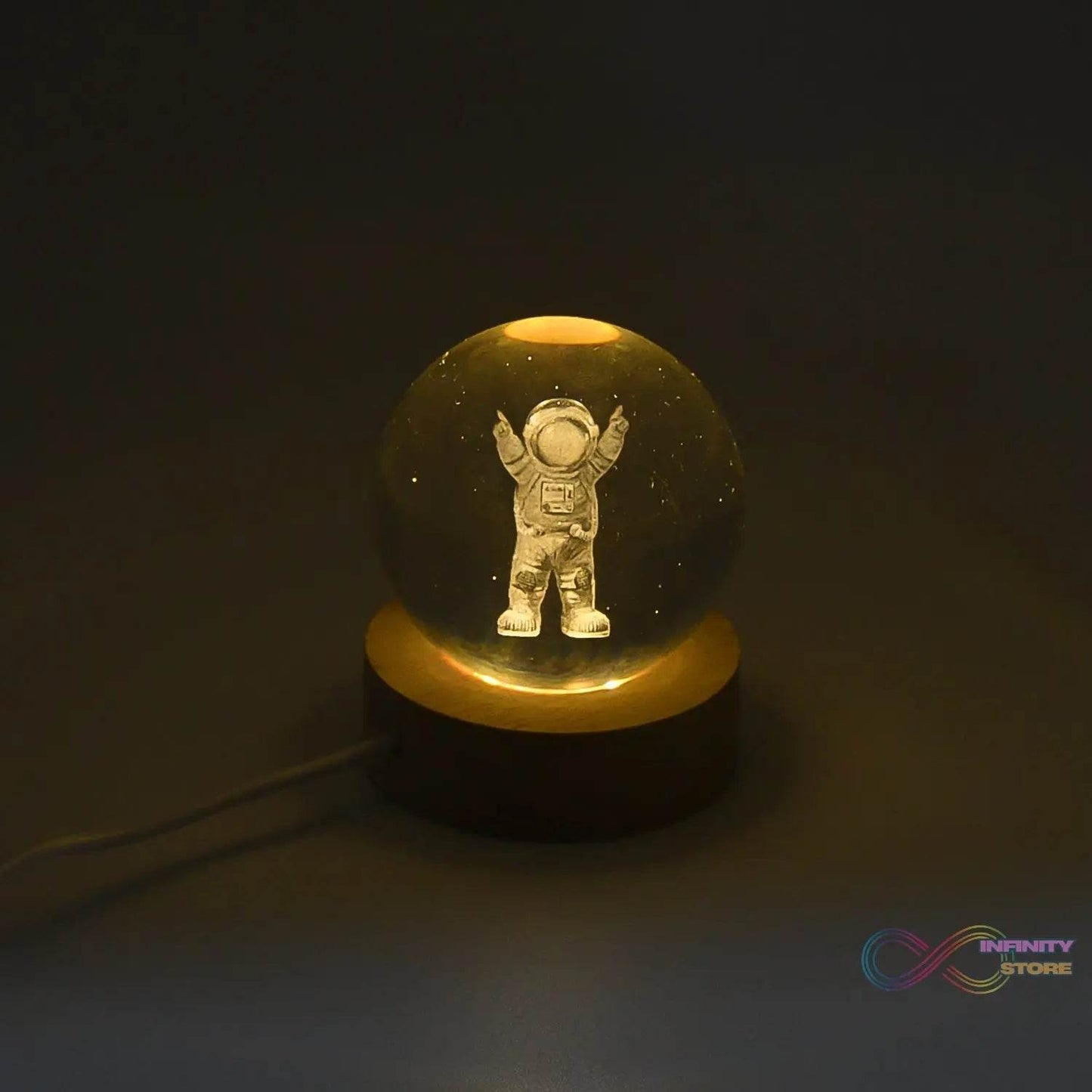 Home Decoration 3D Crystal Ball lamps With Base (1 Pc) - infinityexculsivestore.com