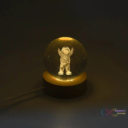 Home Decoration 3D Crystal Ball lamps With Base (1 Pc) - infinityexculsivestore.com