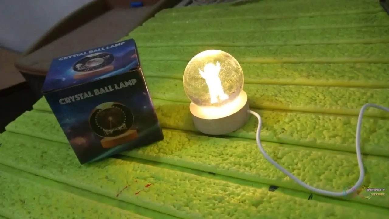 Home Decoration 3D Crystal Ball lamps With Base (1 Pc) - infinityexculsivestore.com