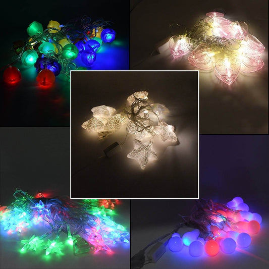 Home Decoration Diwali & Wedding LED String Light Indoor and Outdoor Light, Festival Decoration Led String Light, Multi-Color Light (1 Pc / Mix Design) - infinityexculsivestore.com